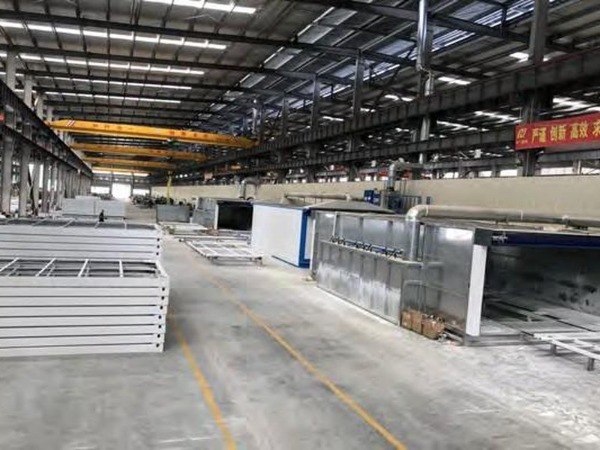 Surface coating line at Wanbang modular housing factory