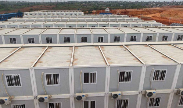 Wanbang flat-pack container camp in Nigeria for steel-plant workforce accommodation