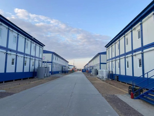 Completed modular workforce camp built from imported container houses &mdash; Wanbang